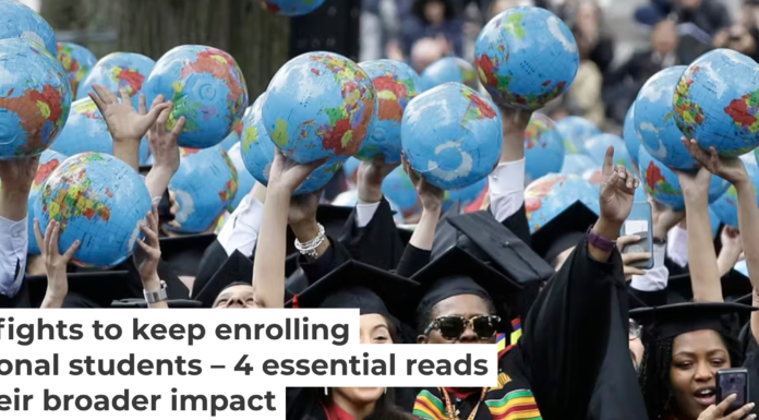 Graduates of Harvard’s John F. Kennedy School of Government celebrate during commencement exercises in Cambridge, Mass. AP Photo/Steven Senne, File